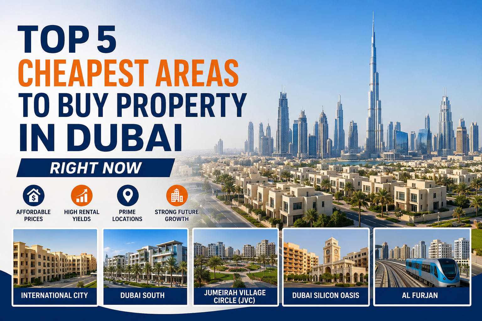 Top 5 Cheapest Areas to Buy Property in Dubai Right Now