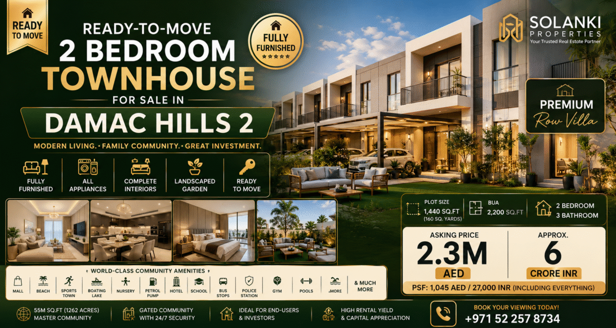Townhouses for sale In Damac Hills 2